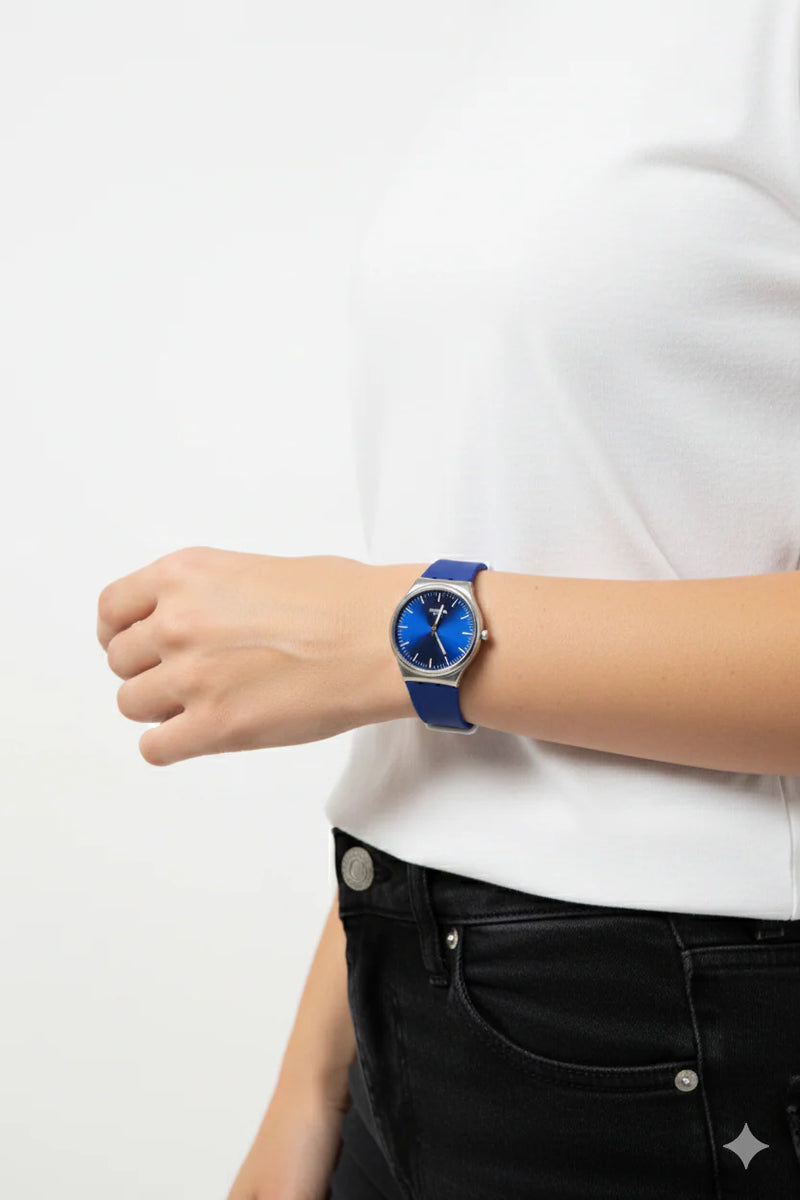montre selecone swatch bleu