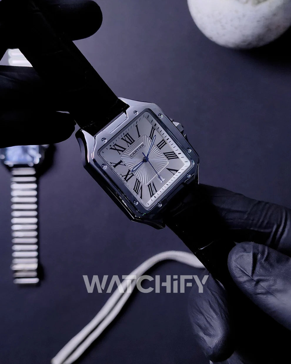 cartier leather blanc