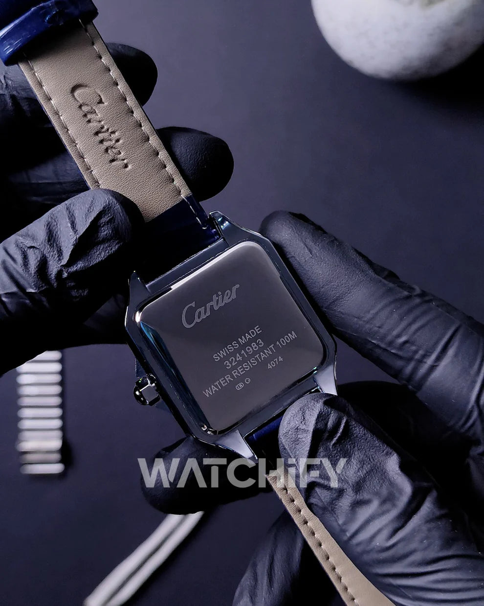 Cartier Leather Dial Blue