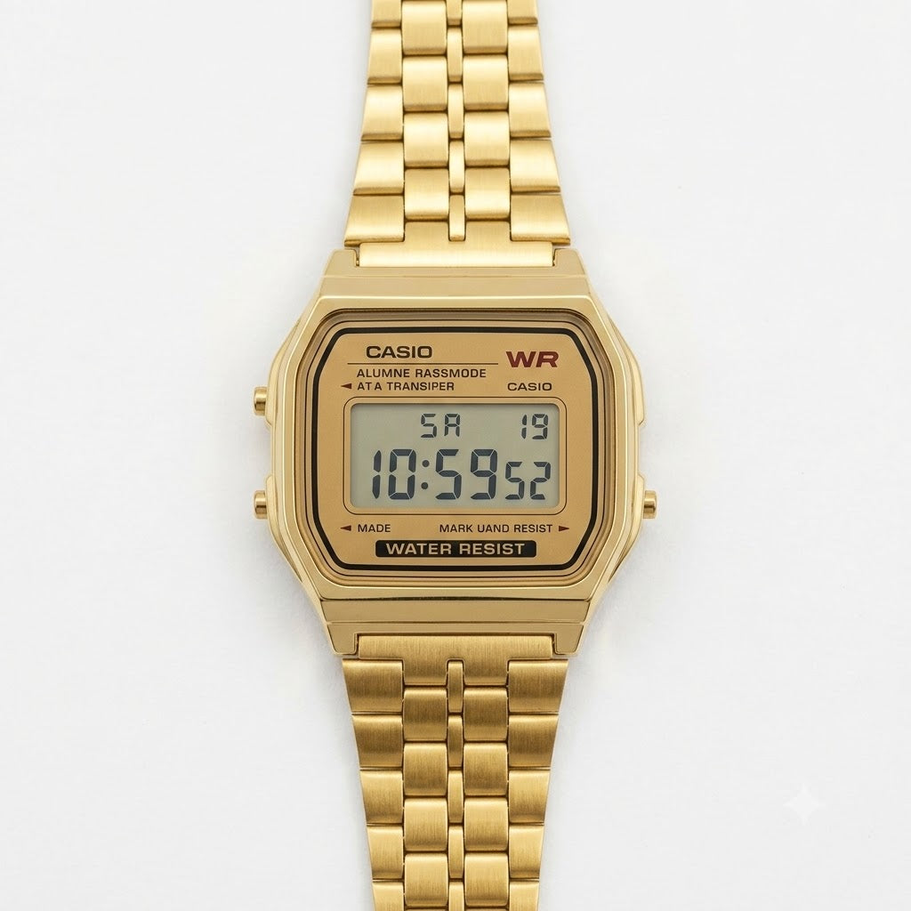 la montre Casio numérique dorée
