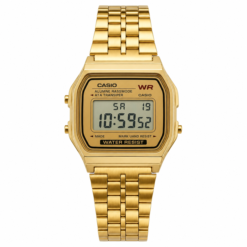 la montre Casio numérique dorée