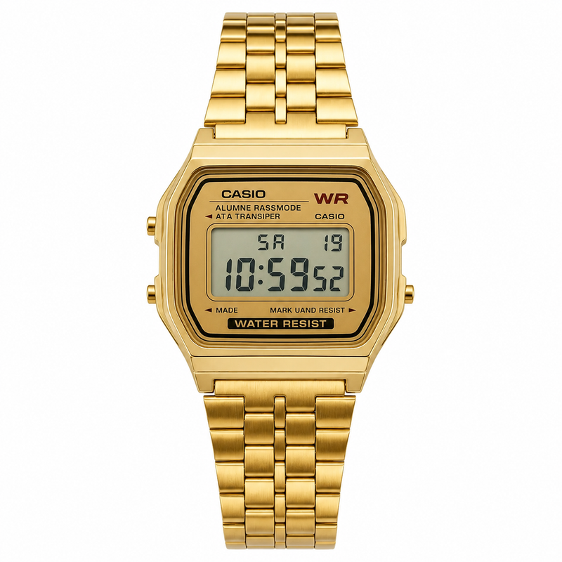 la montre Casio numérique dorée