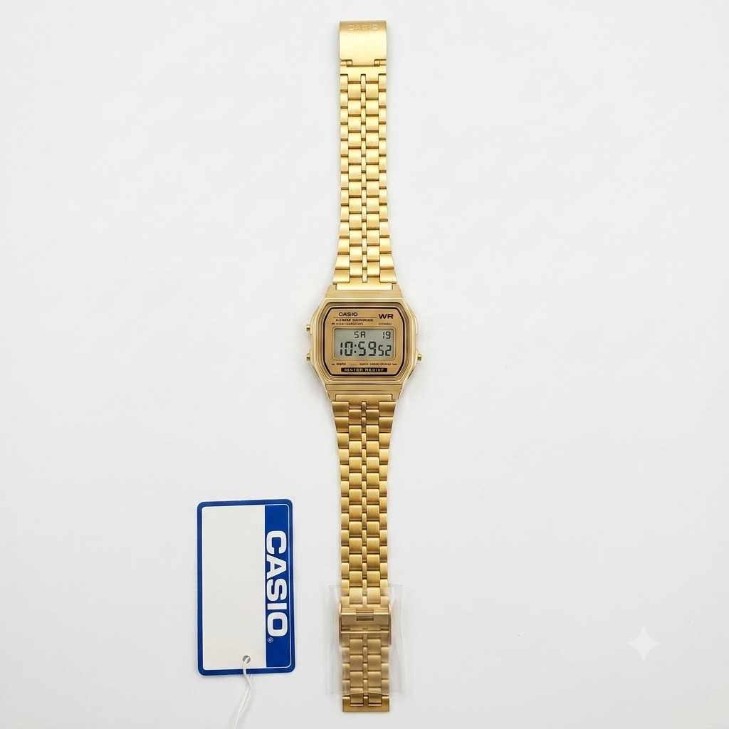 la montre Casio numérique dorée