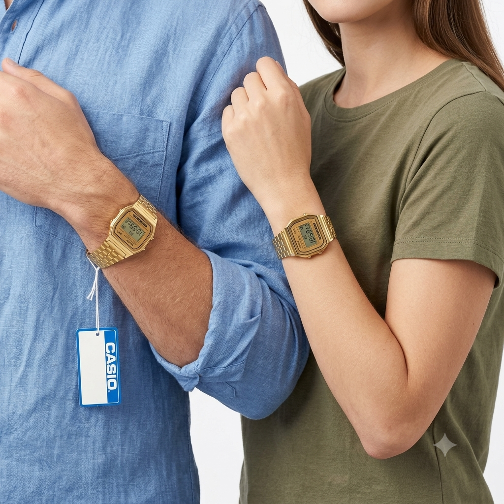 la montre Casio numérique dorée